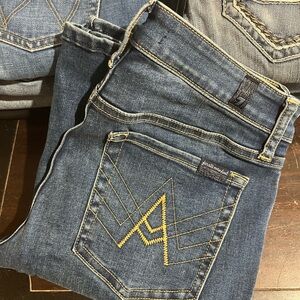 7 For All Mankind Blue Boot Cut Jeans